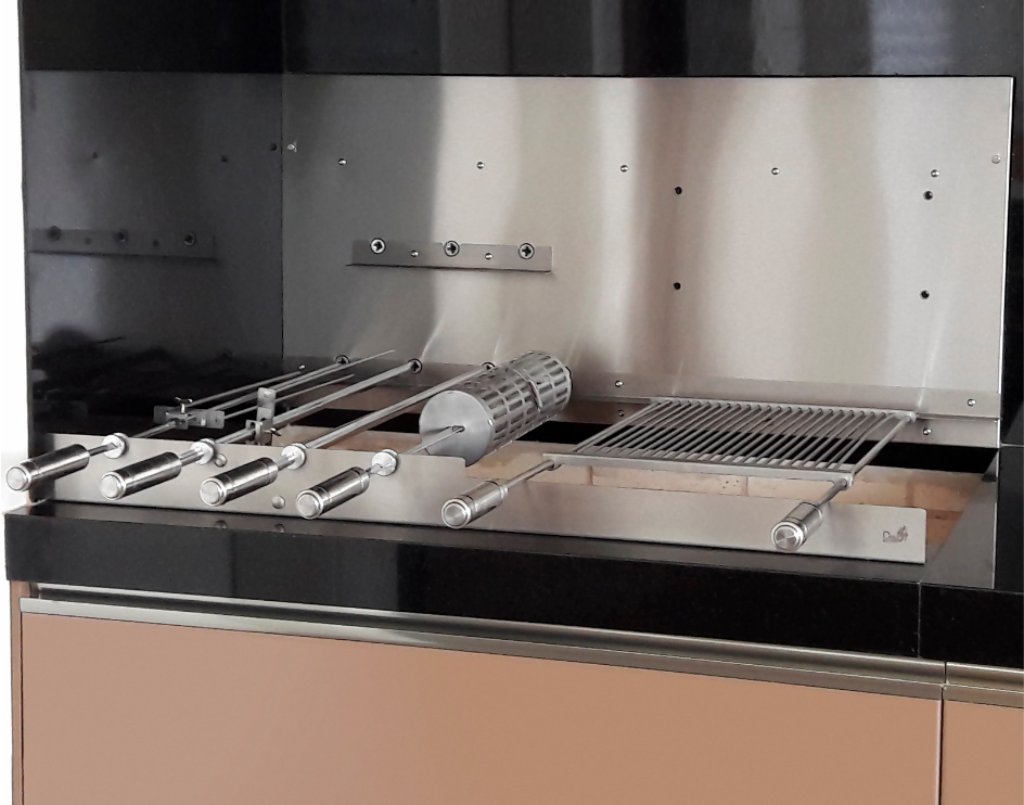 churrasqueira rotativa a carvão linha premium