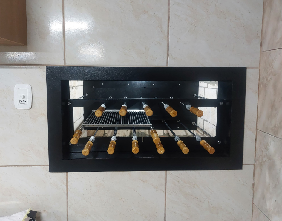 churrasqueira rotativa a carvão linha premium