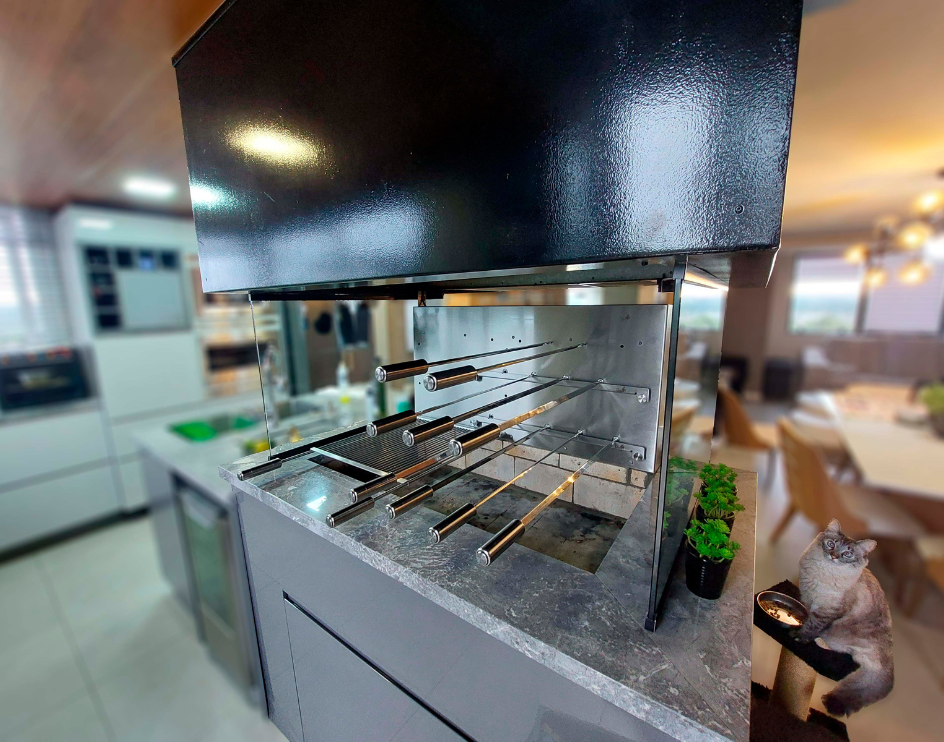 churrasqueira rotativa a carvão linha Evolution