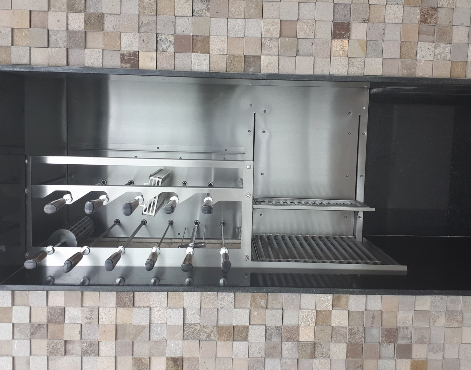 churrasqueira rotativa a carvão linha premium